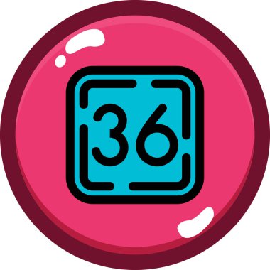 Yuvarlak bir simgenin vektör illüstrasyonu