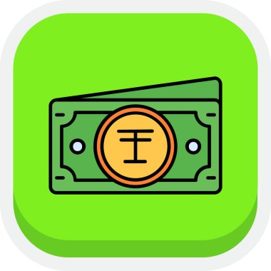 Dolar işareti simgesi, vektör çizimi