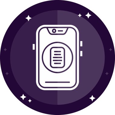 Akıllı telefon simgesinin vektör illüstrasyonu