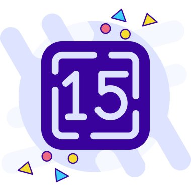 beyaz arkaplanda izole edilmiş renk çizgisi takvimi simgesi. olay hatırlatıcı simgesi. Mutlu noeller ve mutlu yıllar. Renkli dinamik şekiller. vektör illüstrasyonu