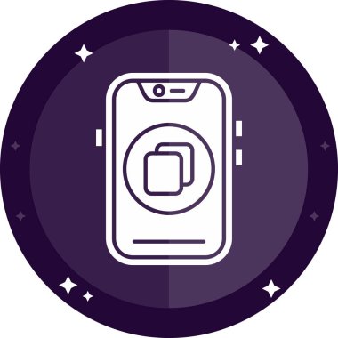 Moda biçimi izole edilmiş arka planda cep telefonu simgesi