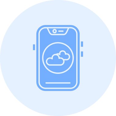 Bulut hesaplama simgesi vektör illüstrasyonu