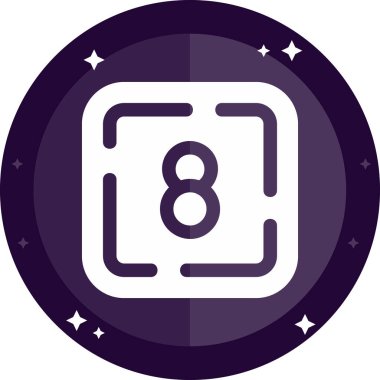 7 numaralı vektör simgesi modern basit tasarım