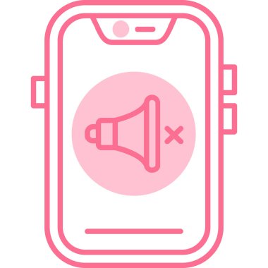 Bir cep telefonu simgesinin vektör illüstrasyonu