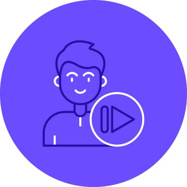 vector illustration of a man with a headset