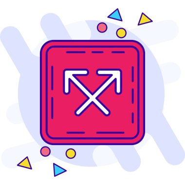 Beyaz arkaplanda izole edilmiş Mısır simgesinin bayrağı. Değişken rastgele dinamik şekiller. vektör illüstrasyonu