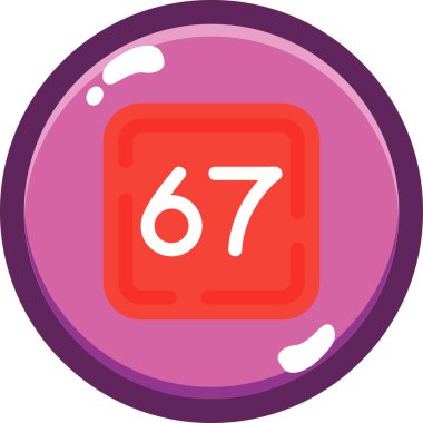 7 numaralı simge işareti vektörü