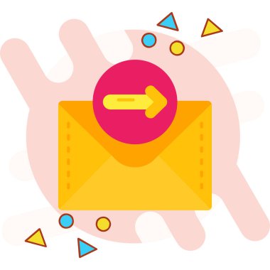 zarf e- posta simgesi, vektör illüstrasyonu