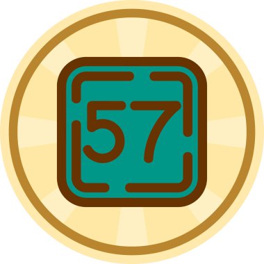 Bir daire simgesinde 567 sikke