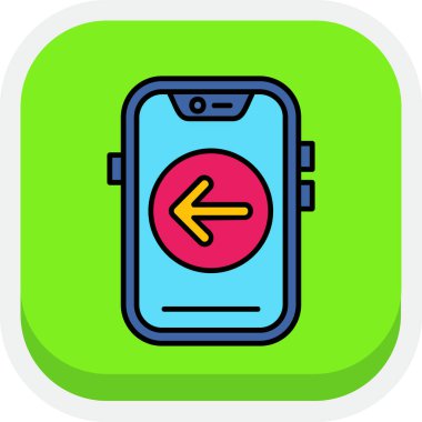 Cep telefonu simgesinin vektör illüstrasyonu