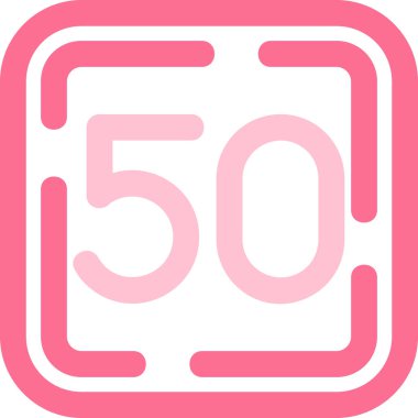 5 0 hız sınırı renk vektörü simgesi