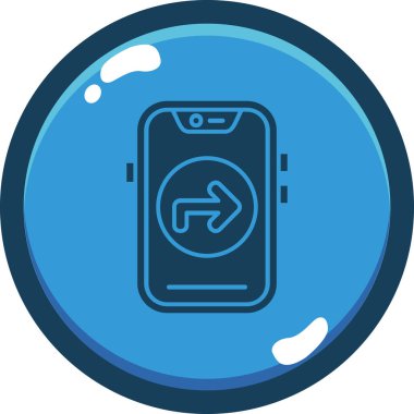 Akıllı telefon simgesinin vektör illüstrasyonu