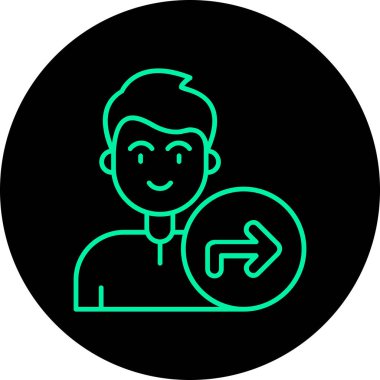 Benzersiz kullanıcı hesabı vektör çizgisi