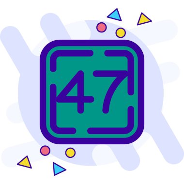 Tek bir renkli düz simgenin vektör illüstrasyonu