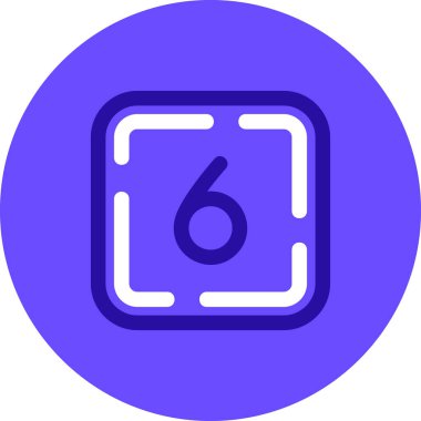 Ana hatları doldurulmuş sekiz numaralı simge