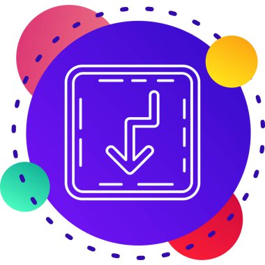 Siyah çizgi saat simgesi beyaz arkaplanda izole edildi. Zaman sembolü. Rastgele dinamik şekiller. vektör illüstrasyonu