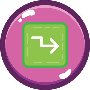 Yuvarlak bir simgenin vektör illüstrasyonu