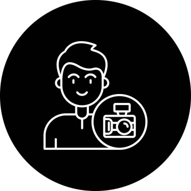 kamera simgesi vektör illüstrasyonu.