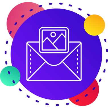 renk zarfı ve zarf simgesi beyaz arkaplanda izole edildi. mektup mektup sembolü. E-posta pazarlama mesajı. Değişken rastgele dinamik şekiller. vektör illüstrasyonu