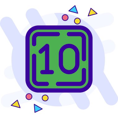 1 numaralı vektör ikonu tasarım örnekleme şablonu