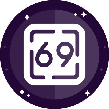 Bir 6 6 simgesinin vektör illüstrasyonu