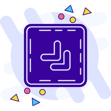 Beyaz zemin üzerinde taksi simgesi olan çizgi haritası işaretçisi. Konum sembolü. Renkli taslak konsepti. Vektör