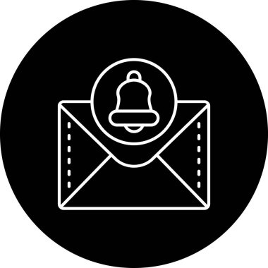 E- posta Vektörü Glyph Simgesi Tasarımı