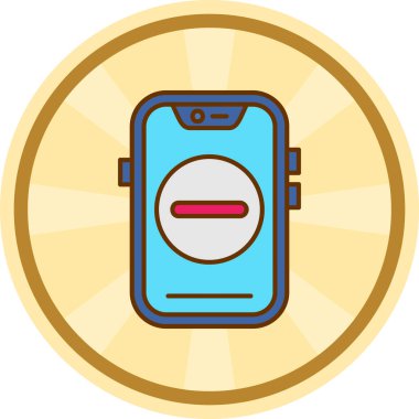 Bir mobil simgenin vektör illüstrasyonu