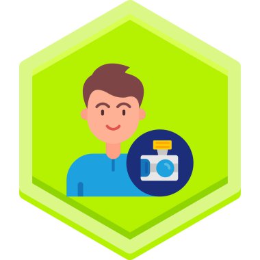 Bir fotoğrafçı simgesinin vektör çizimi