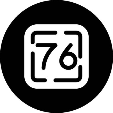 7 sayısının modern bir simgesinin vektör çizimi