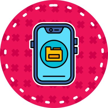 Bir smartphone simge vektör çizim