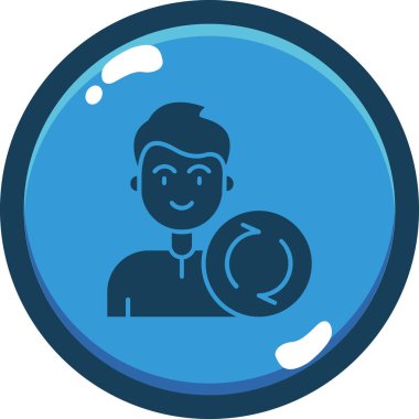 avatar erkek kişi simgesi doldurulmuş ana hatlar biçimi