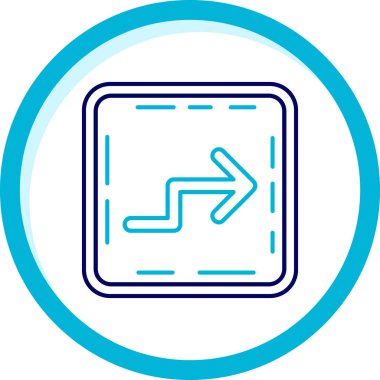 Yön ok ikonu vektör illüstrasyonu