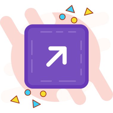 Tek izole edilmiş ok simgesinin vektör illüstrasyonu