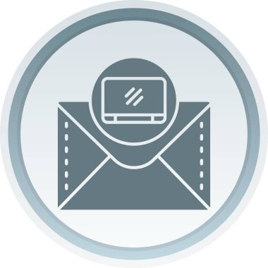 e- posta zarfı simgesi, doldurulmuş tasarım