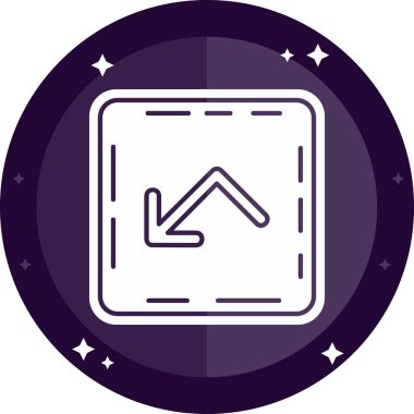 Eğilim biçimi izole edilmiş arkaplanda ok simgesi