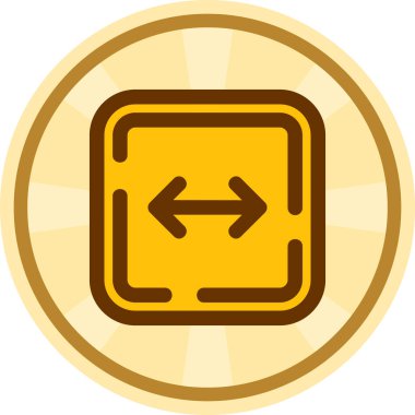 Altın Para Simgesi Vektör İllüstrasyonu