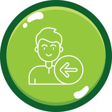 Yeşil yapraklı bir adamın vektör çizimi