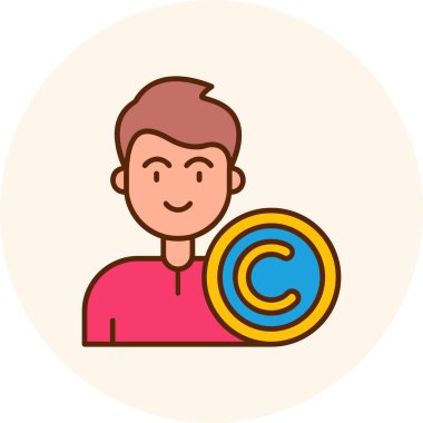 İşaretli bir adamın vektör çizimi