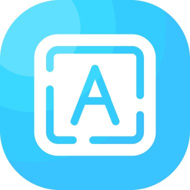 harf bir simge, basit tasarım