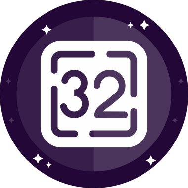 24 tarihli simge vektör tasarımı