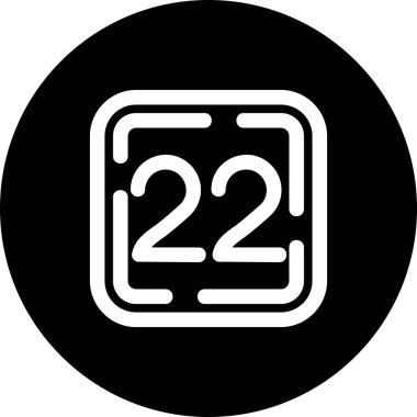 2 ve ana hatlar biçiminde tarih simgesi beyaz arkaplanda izole edildi