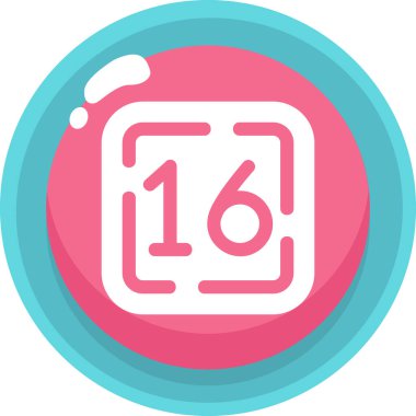 Bir takvim simgesinin vektör illüstrasyonu