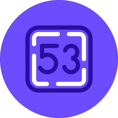 Kişisel ve ticari kullanım için 5 numaralı vektör simgesi simgesi vektör çizimi..