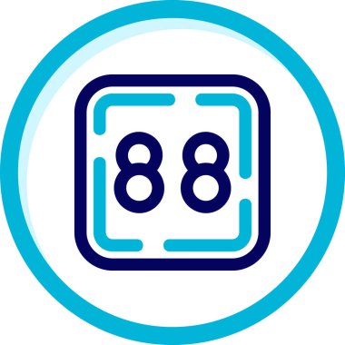 Tek bir 9 simgenin vektör illüstrasyonu