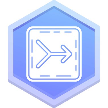 Bir pusulanın mavi ve beyaz ikonunun vektör çizimi