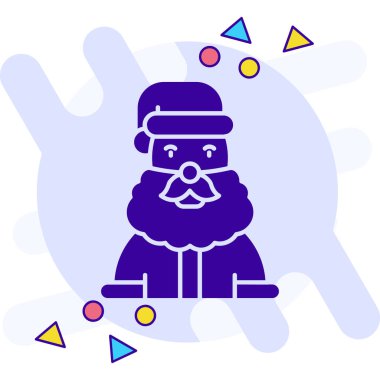 Renkli kardan adam simgesi beyaz arkaplanda izole edildi. Mutlu noeller ve mutlu yıllar. Değişken rastgele dinamik şekiller. vektör illüstrasyonu