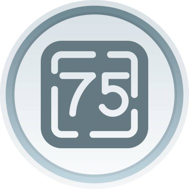 767 simgesi. Beyaz arkaplanda izole edilmiş yuvarlak bir çerçevenin moda tasarımı.