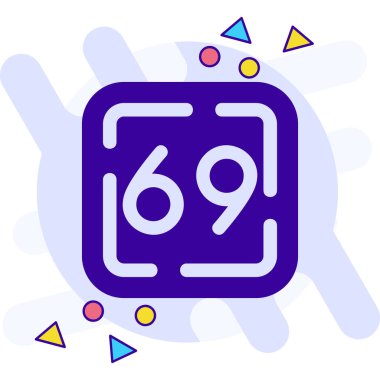 Kişisel ve ticari kullanım için altı numaralı vektör simgesi simgesi vektör çizimi..