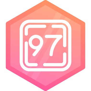 9 numaralı simge, vektör illüstrasyonu